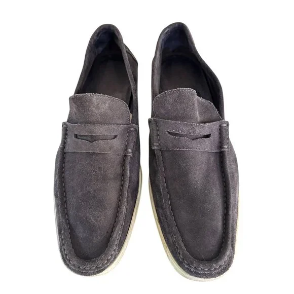 Bruno Magli "Tonio" Gray Suede Men's Loafers Size 11 - Picture 3 of 9